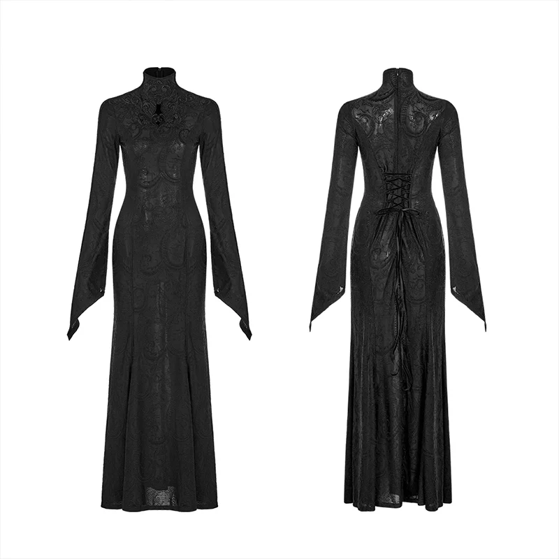 2020 Gothic jacquard knit dress - Image 4