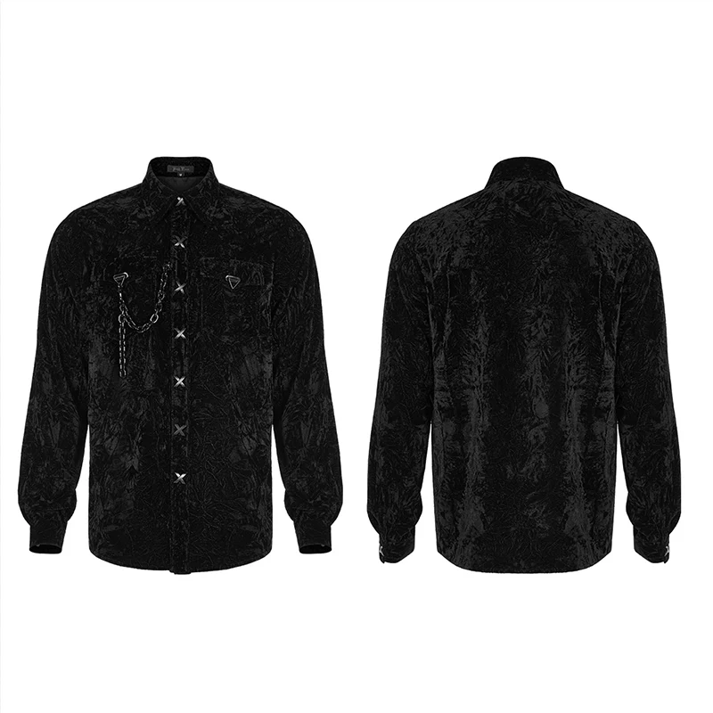 2022 Gothic daily velvet shirt - Image 4