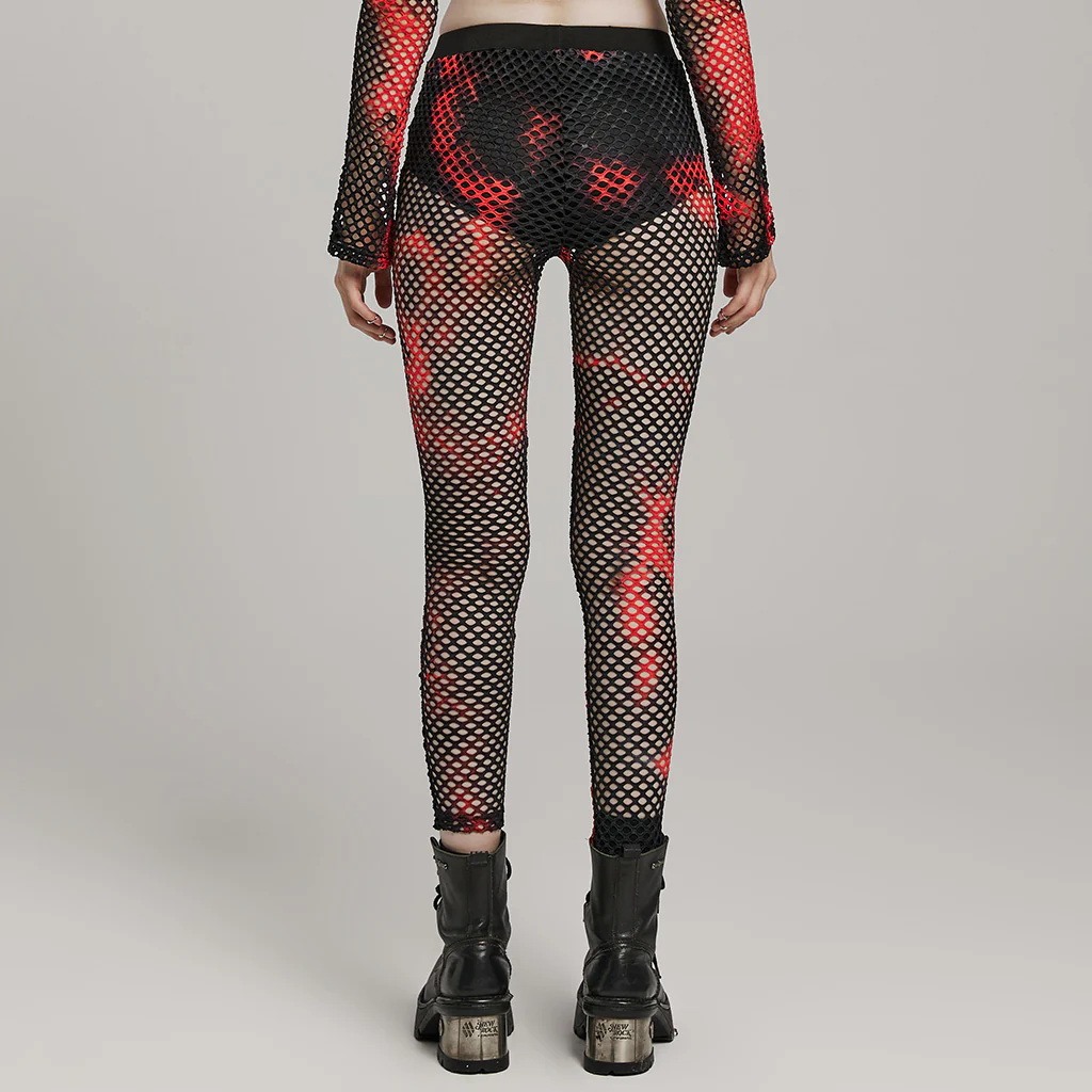 2024 PUNK tie-dyed mesh leggings - Image 10