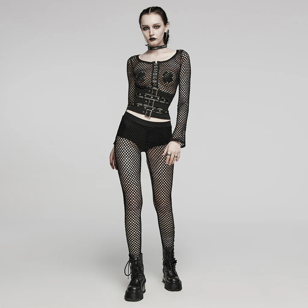 2024 PUNK tie-dyed mesh leggings - Image 2