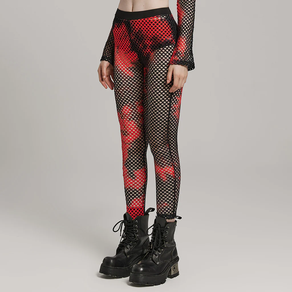 2024 PUNK tie-dyed mesh leggings - Image 9