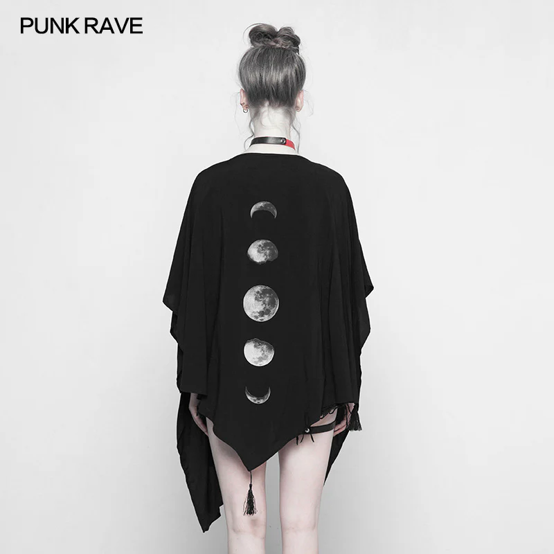 Astrologers Series Printing Moon Design Punk Cloak Multi-use Shawl Suntan-Proof Wear - Image 3
