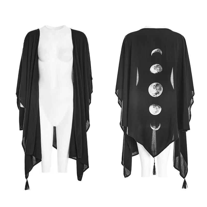Astrologers Series Printing Moon Design Punk Cloak Multi-use Shawl Suntan-Proof Wear - Image 4