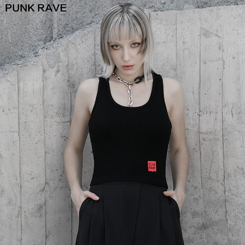 Back cross-print vest