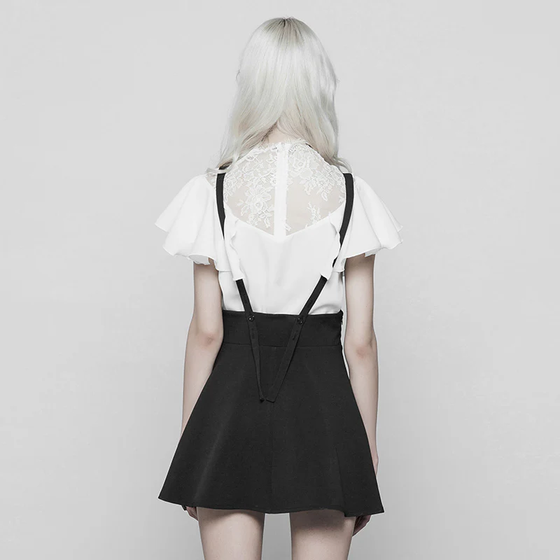 Classic Strap Skirt Punk Zipper Bandage Suspender Skirt For Women - Image 4