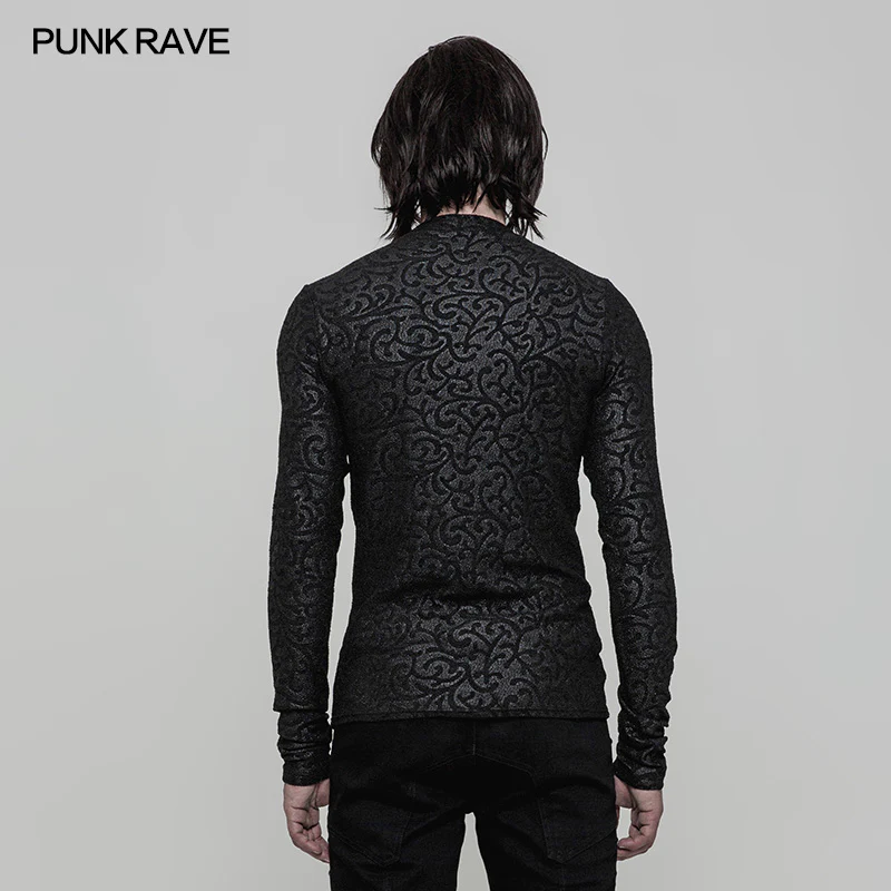 Comfortable Elastic Printing Gothic T-shirt For Men - Image 3