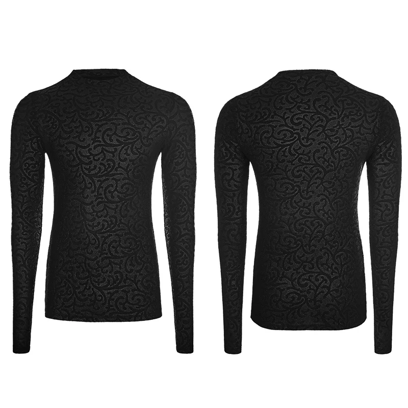 Comfortable Elastic Printing Gothic T-shirt For Men - Image 4