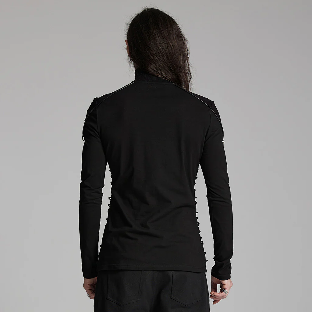 Cyber punk stand up collar personalized T-shirt - Image 3