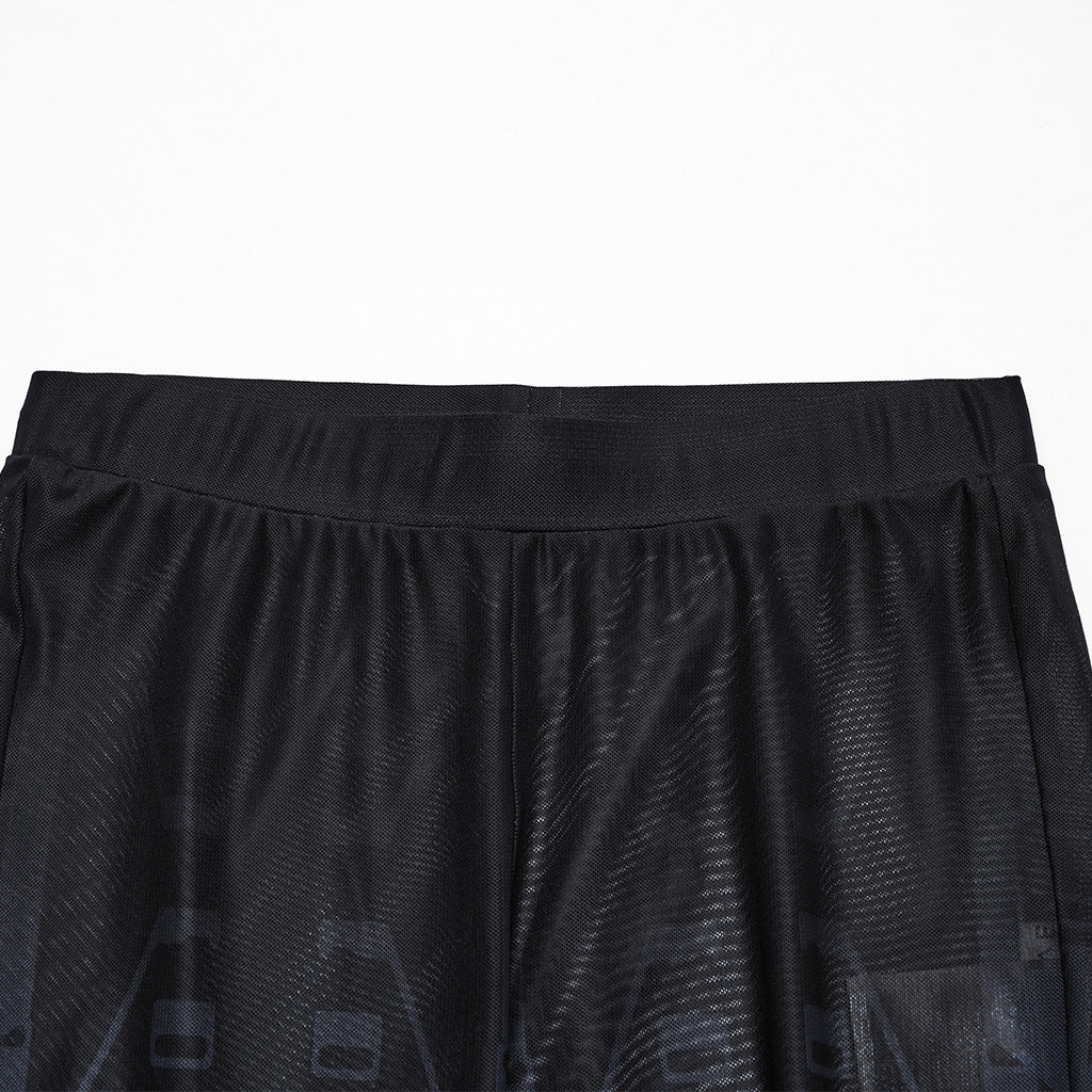 Cyber Skull Gradient Printed Pants - Image 6