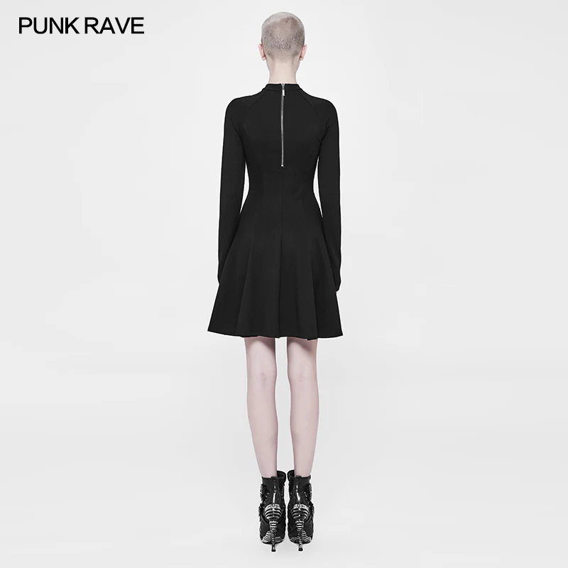 Daily High Elastic Knitted Punk Dress For Women - Image 3