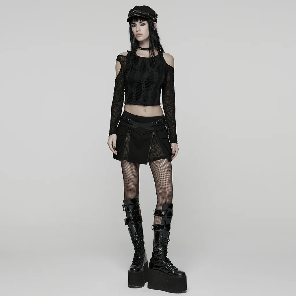 Daily Hollow-out Punk T-Shirt - Image 4
