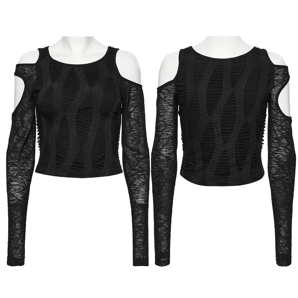 Daily Hollow-out Punk T-Shirt - Image 7