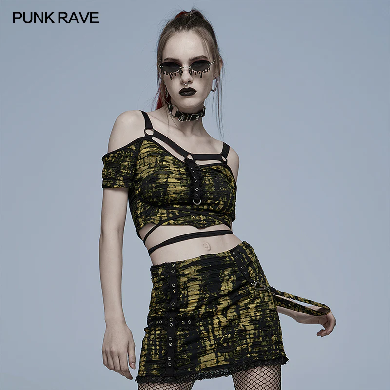 Gothic knitted print T-shirt - Image 6