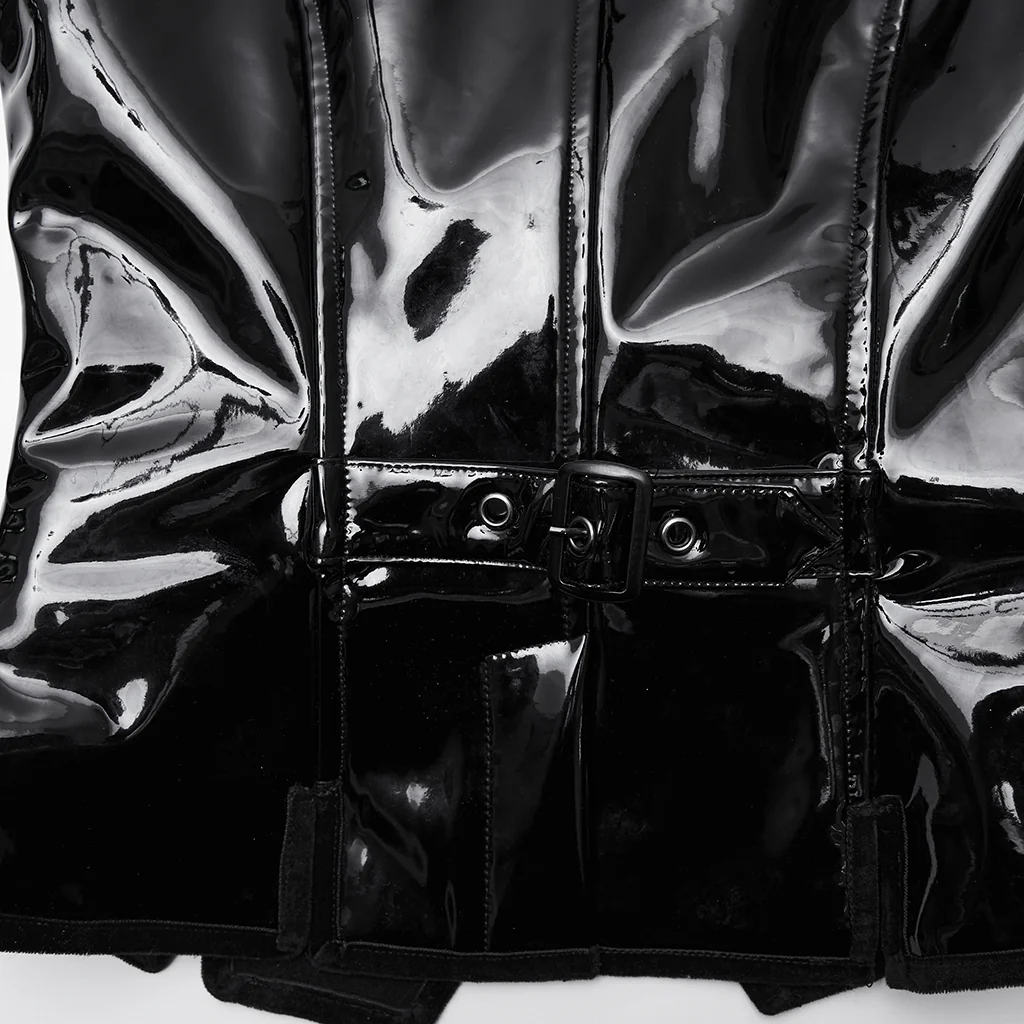 Dark Goth Patent Leather Vest - Image 5