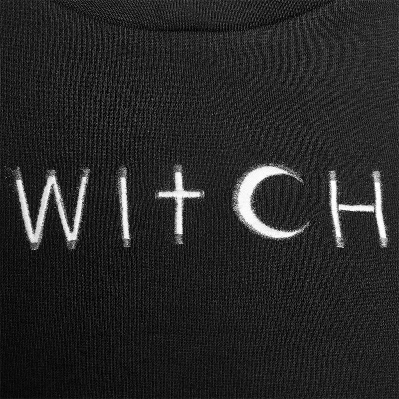 Dark High Collar "Witch" Trumpet Sleeve Knitted Top - Image 5