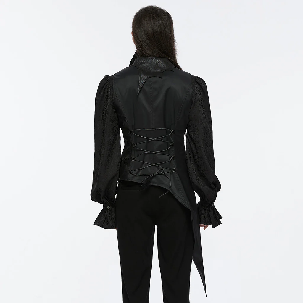 Dark Night Goth Asymmetric vest - Image 3