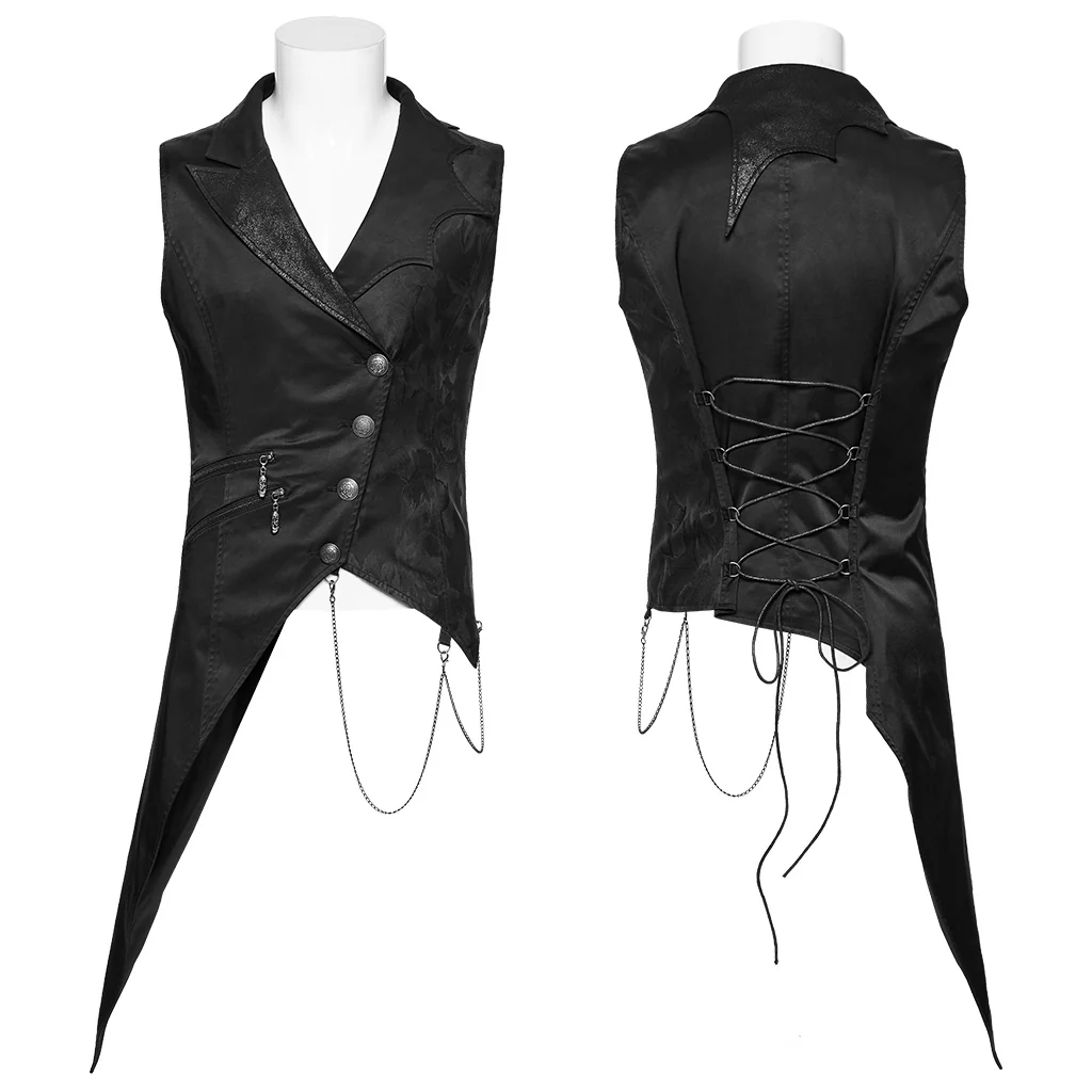 Dark Night Goth Asymmetric vest - Image 6