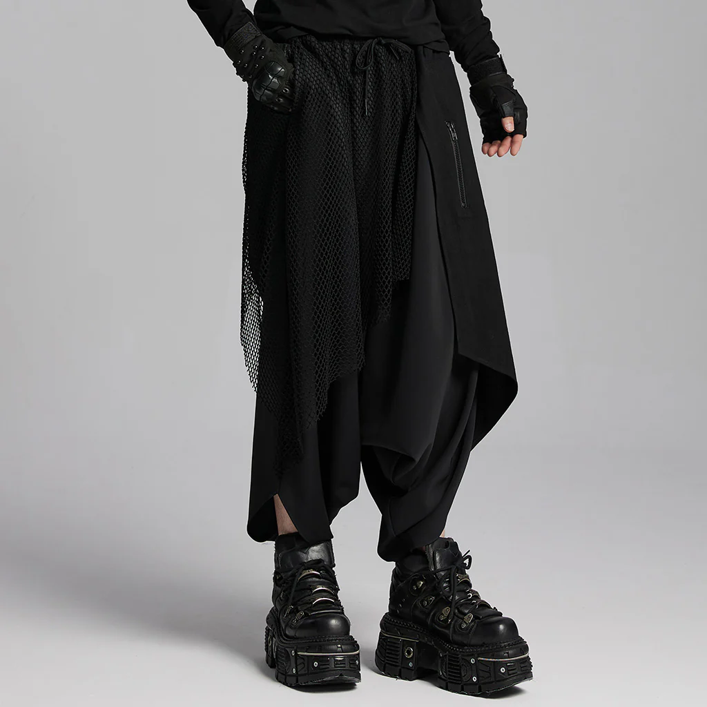 Dark punk hanging crotch pants - Image 2