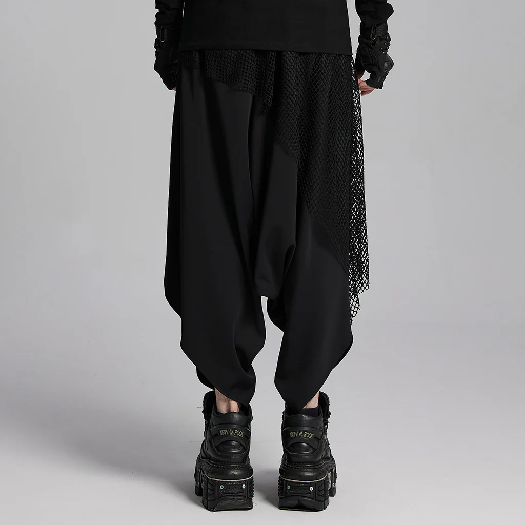 Dark punk hanging crotch pants - Image 3