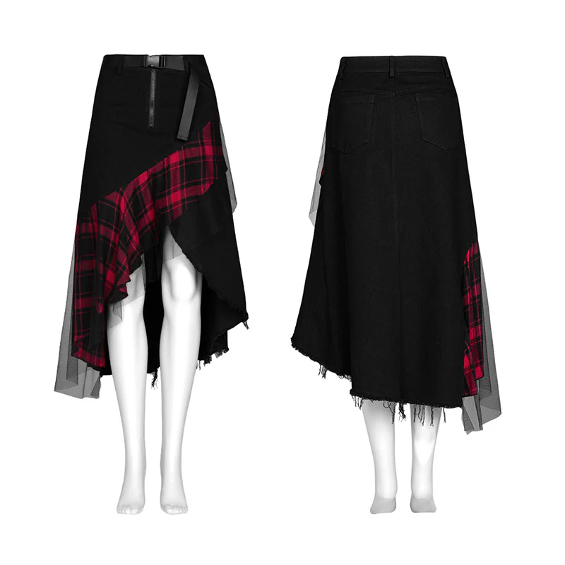 Darkness medium-length irregular skirt - Image 4