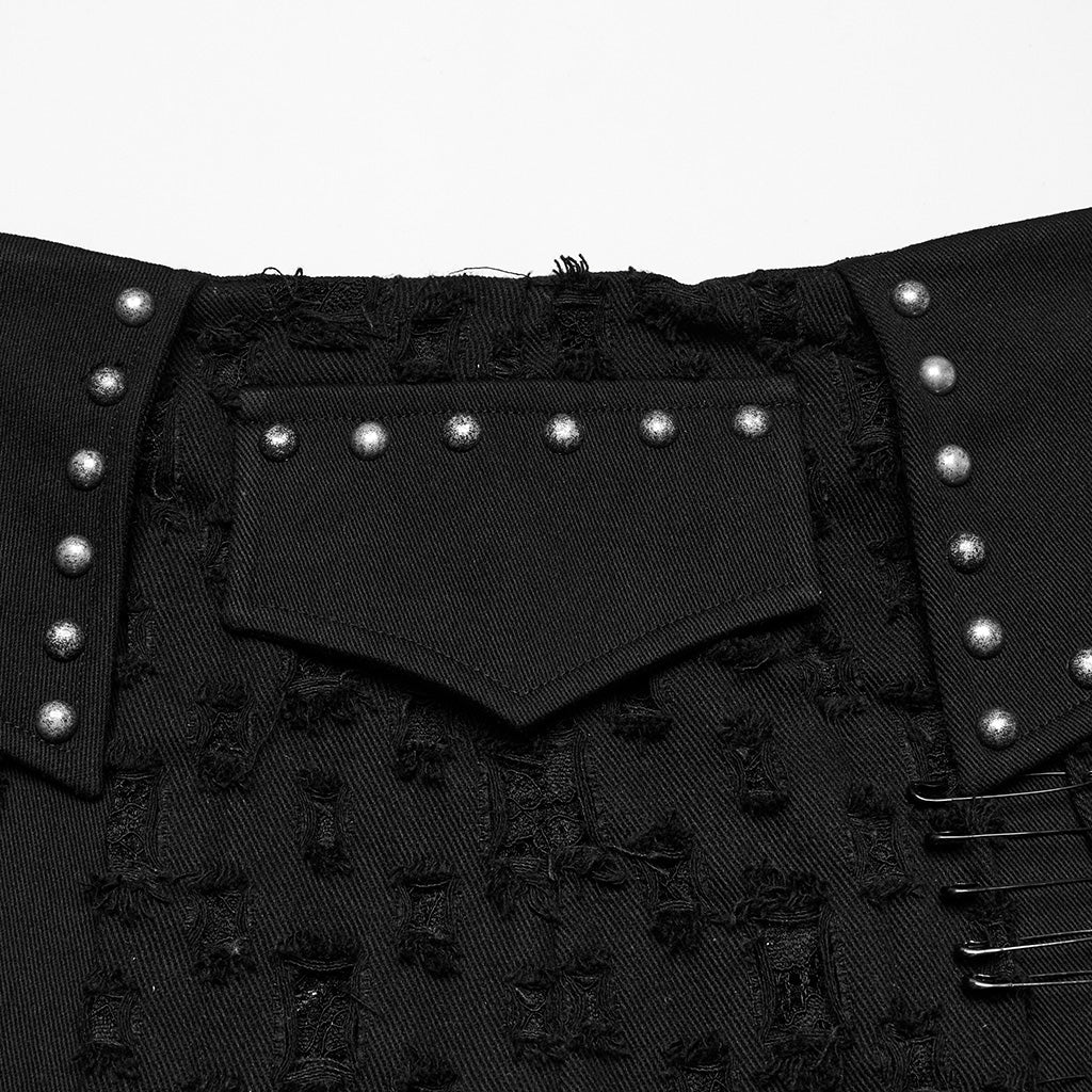 Decadent punk denim skirt - Image 8
