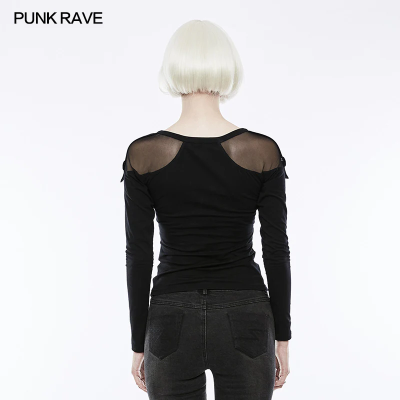 Elastic Drawstring Gothic T-shirt For Women - Image 3