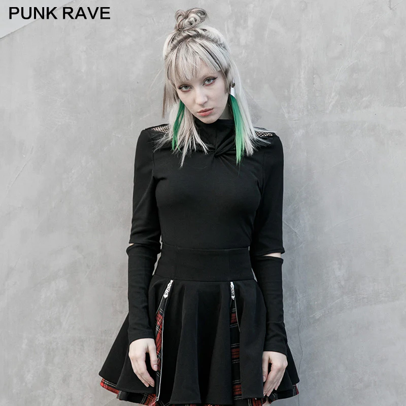 "Electronic Bionics" Fit long sleeves Crack T-shirt