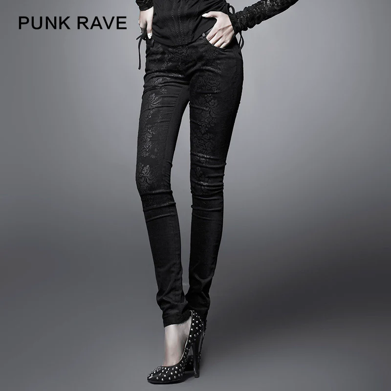 Fashion Black Ladies Punk Pants For Women - Image 3