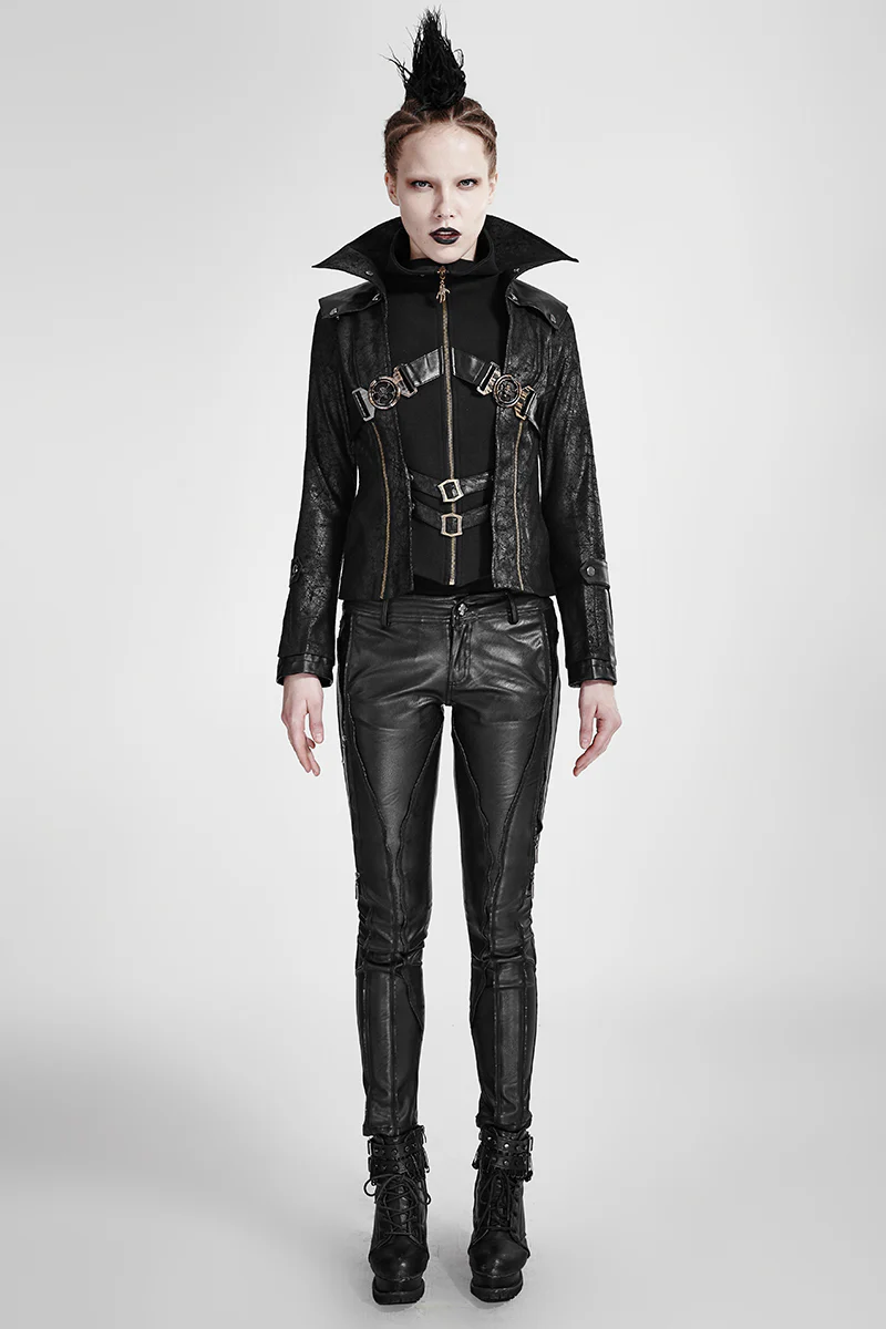 Fashion Chinchilla Leather Punk Coat - Image 11