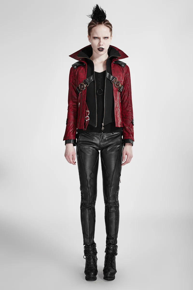 Fashion Chinchilla Leather Punk Coat - Image 12