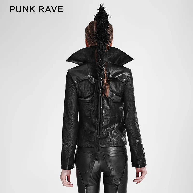 Fashion Chinchilla Leather Punk Coat - Image 8