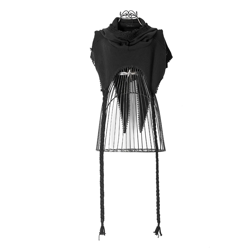 Fashion Ladies Knitted Black Wool Hood Accessories - Image 4
