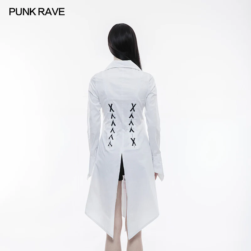 Figuring Style Gothic Shirt Long Blouse With Bat Wing Collar - Image 8