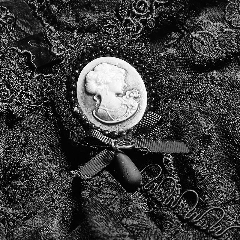 Flower Embroidered High Collar Lace Gothic Coat/lolita Cloak - Image 5