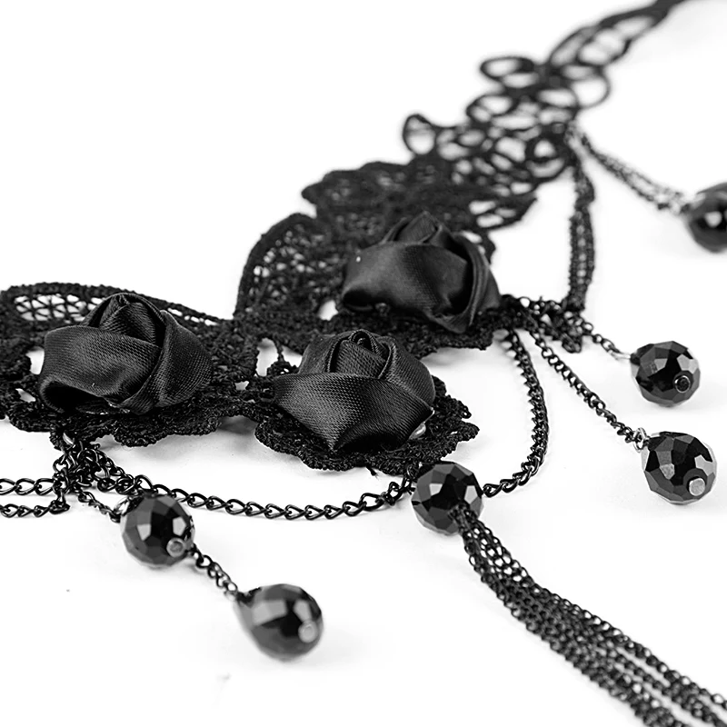 Flower Embroidery Egyptian Fancy Beads Necklace Gothic Accessories - Image 4