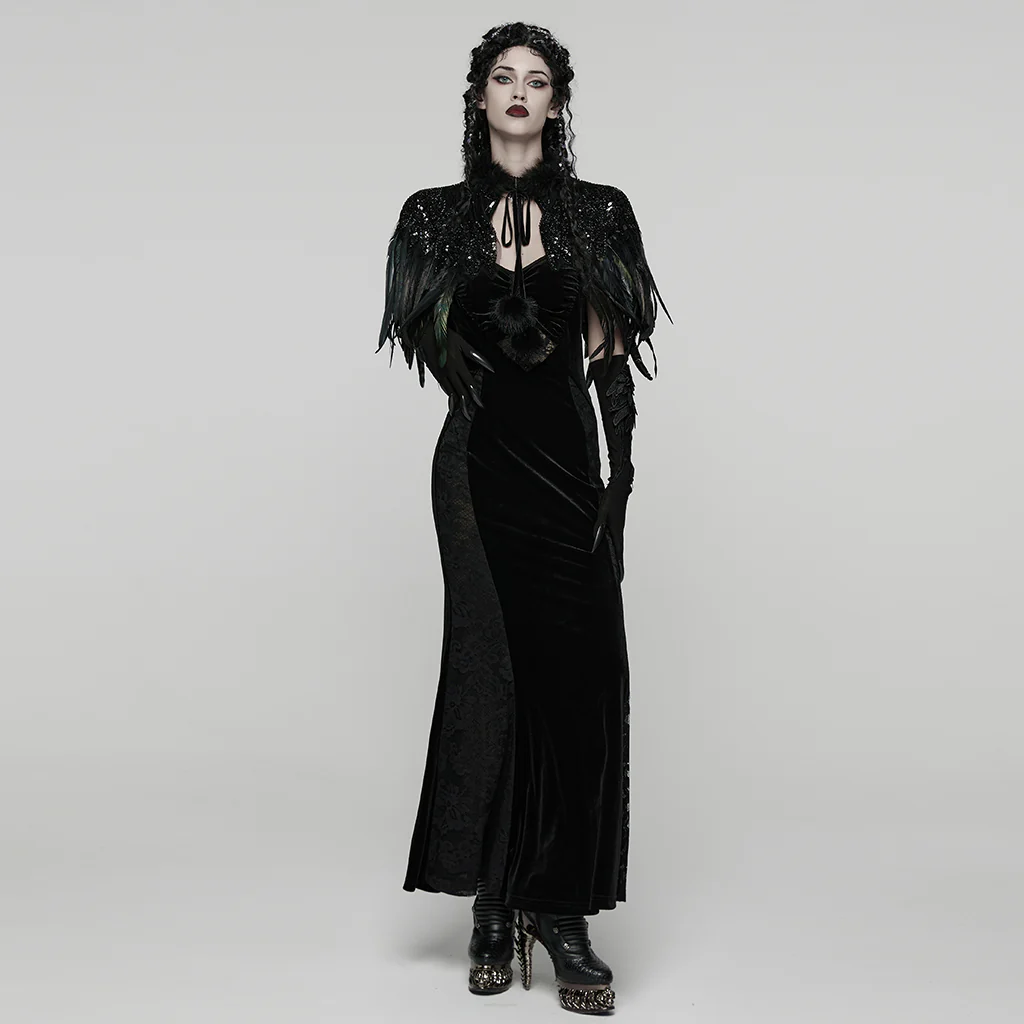 Gorgeous Goth Feather Shawl - Image 5