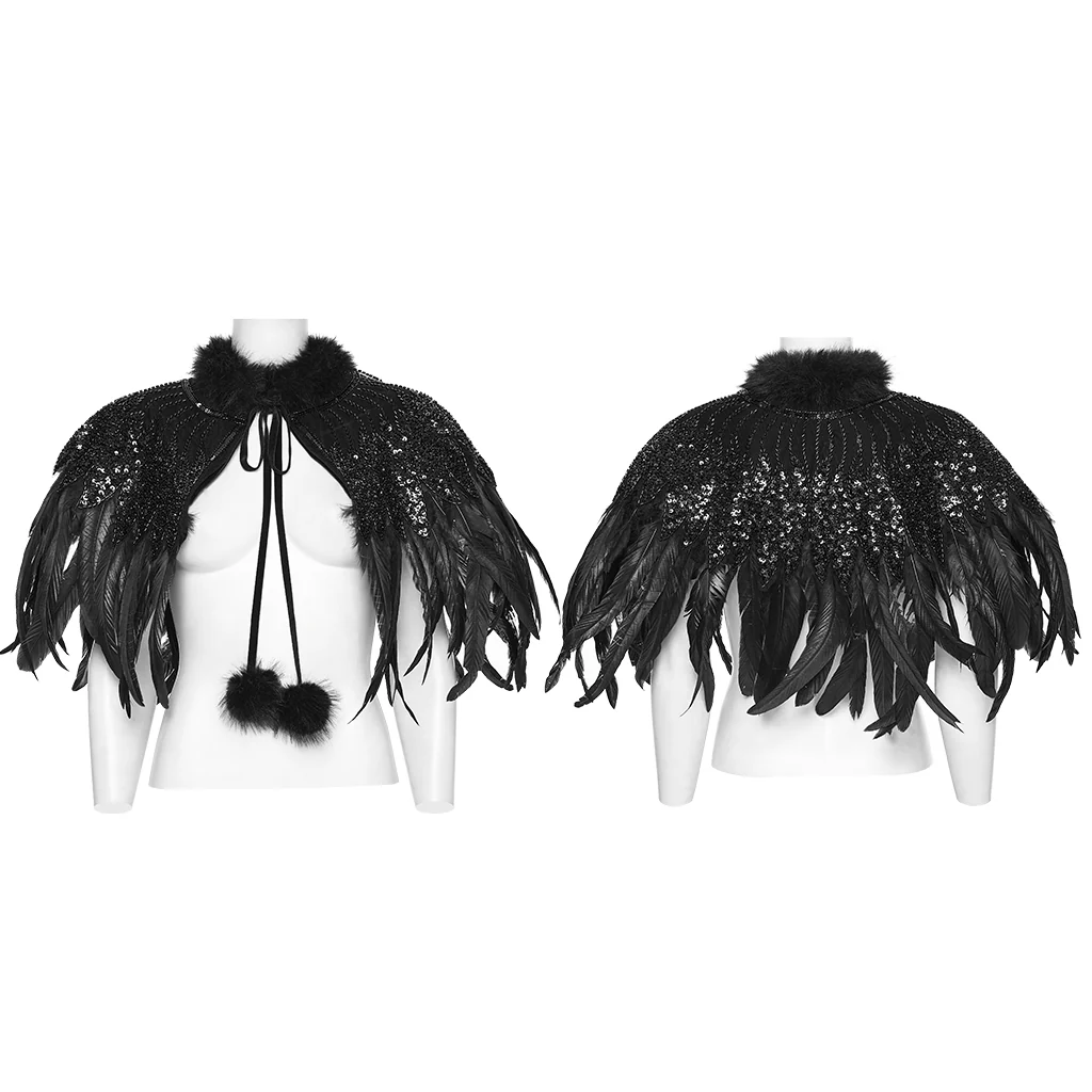 Gorgeous Goth Feather Shawl - Image 6