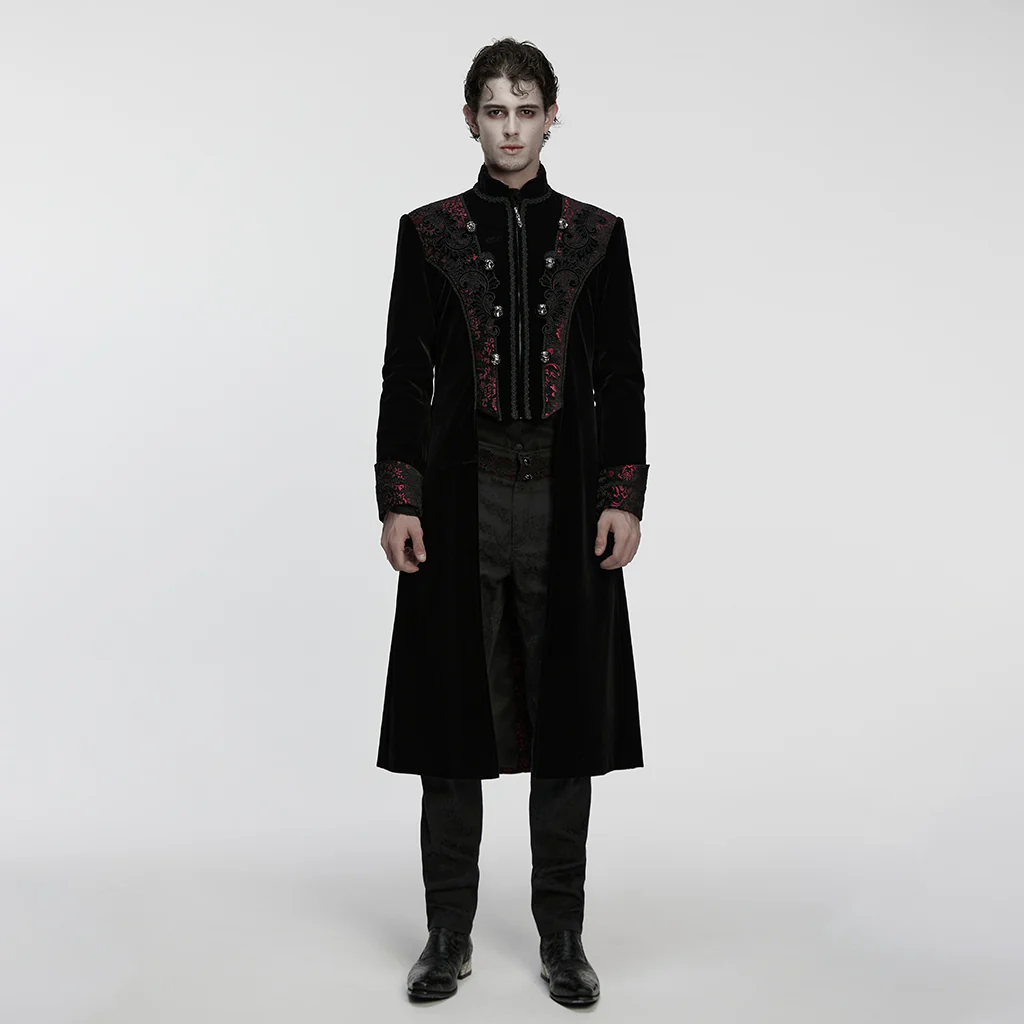 Goth Palace Velvet Coat For Men - Image 10