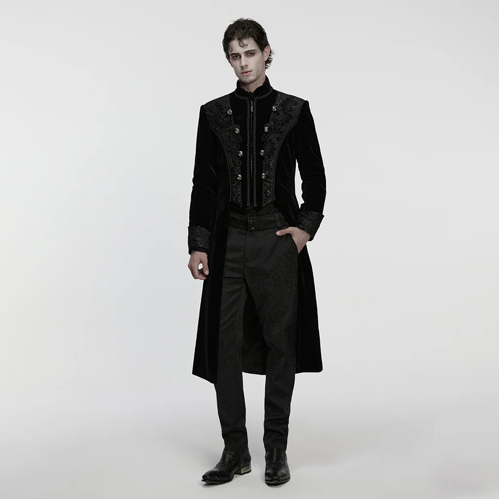 Goth Palace Velvet Coat For Men - Image 4