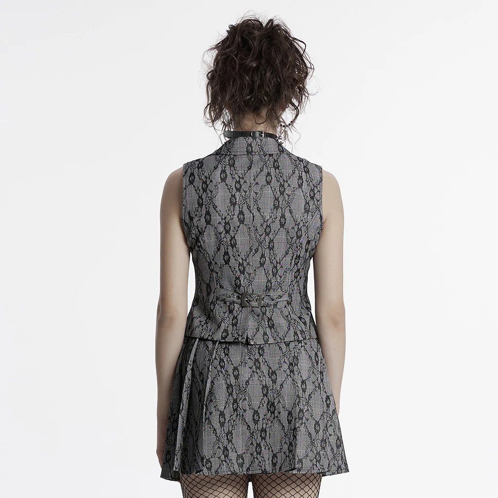 Goth Academy style lapel vest - Image 9