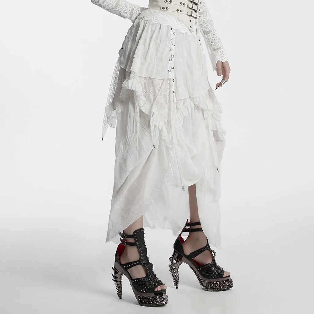 Goth asymmetric chiffon skirt - Image 3