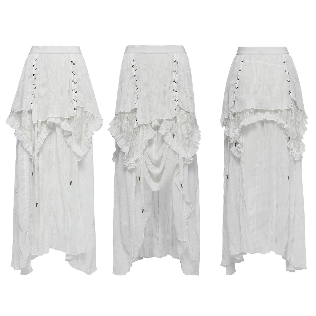 Goth asymmetric chiffon skirt - Image 7