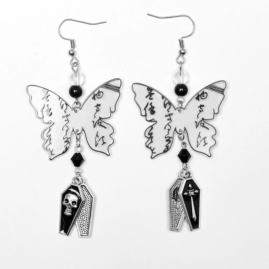 Goth Chinese Style Butterfly Earrings - Image 3