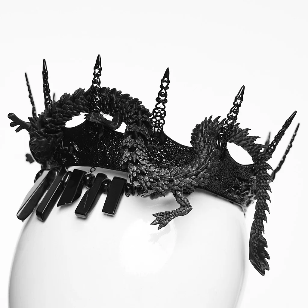 Goth Coiling Dragon Crown For Men - Image 8