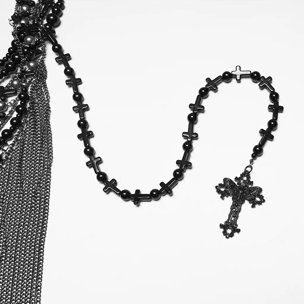 Goth Cross Priest tassel headwear - Image 9