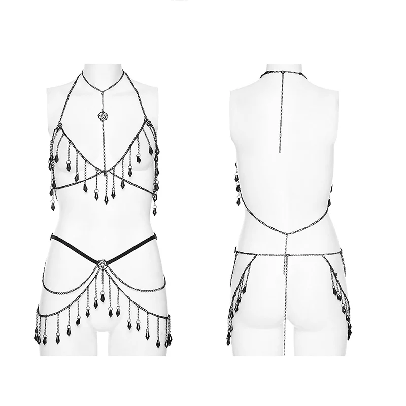 Goth crystal tassel chains - Image 3