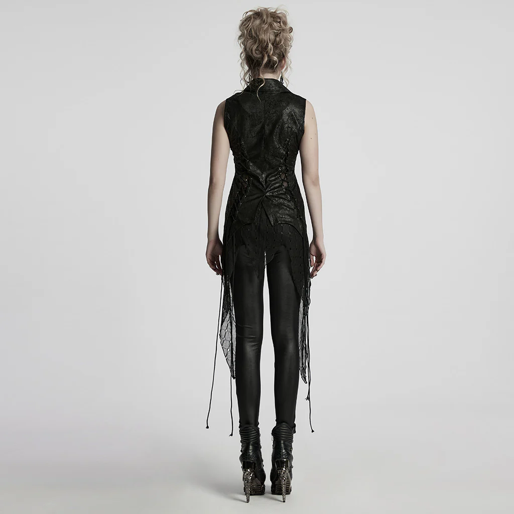 Goth Dark Alien Asymmetric Vest - Image 4