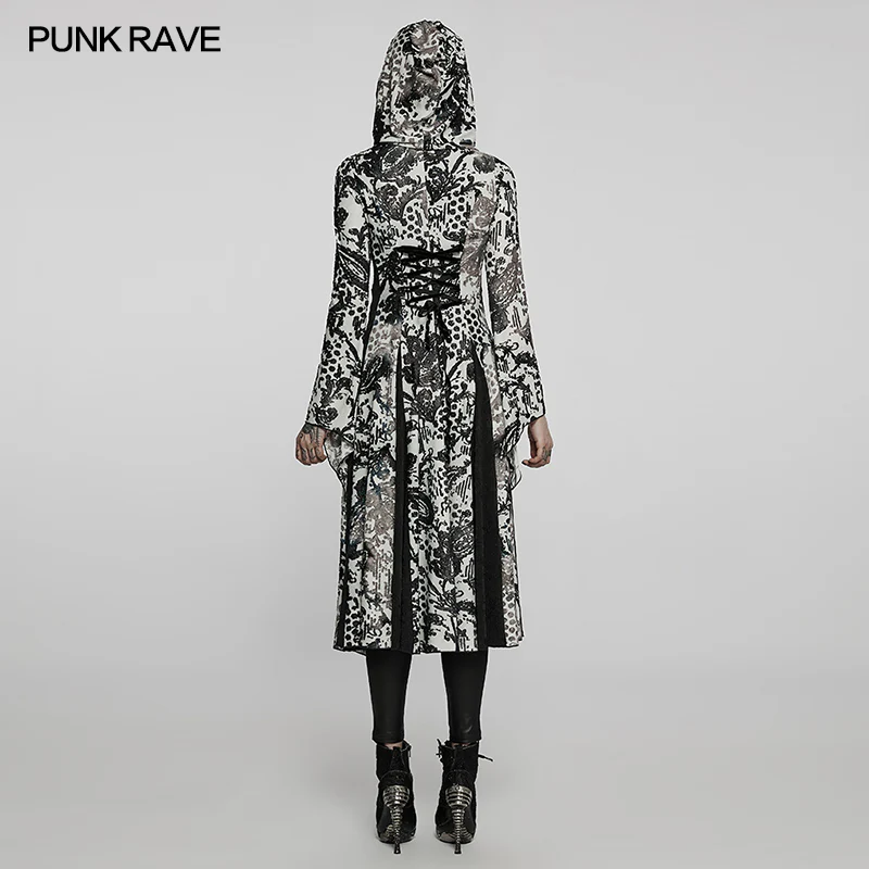 Goth Dark Wizard Long Coat - Image 8