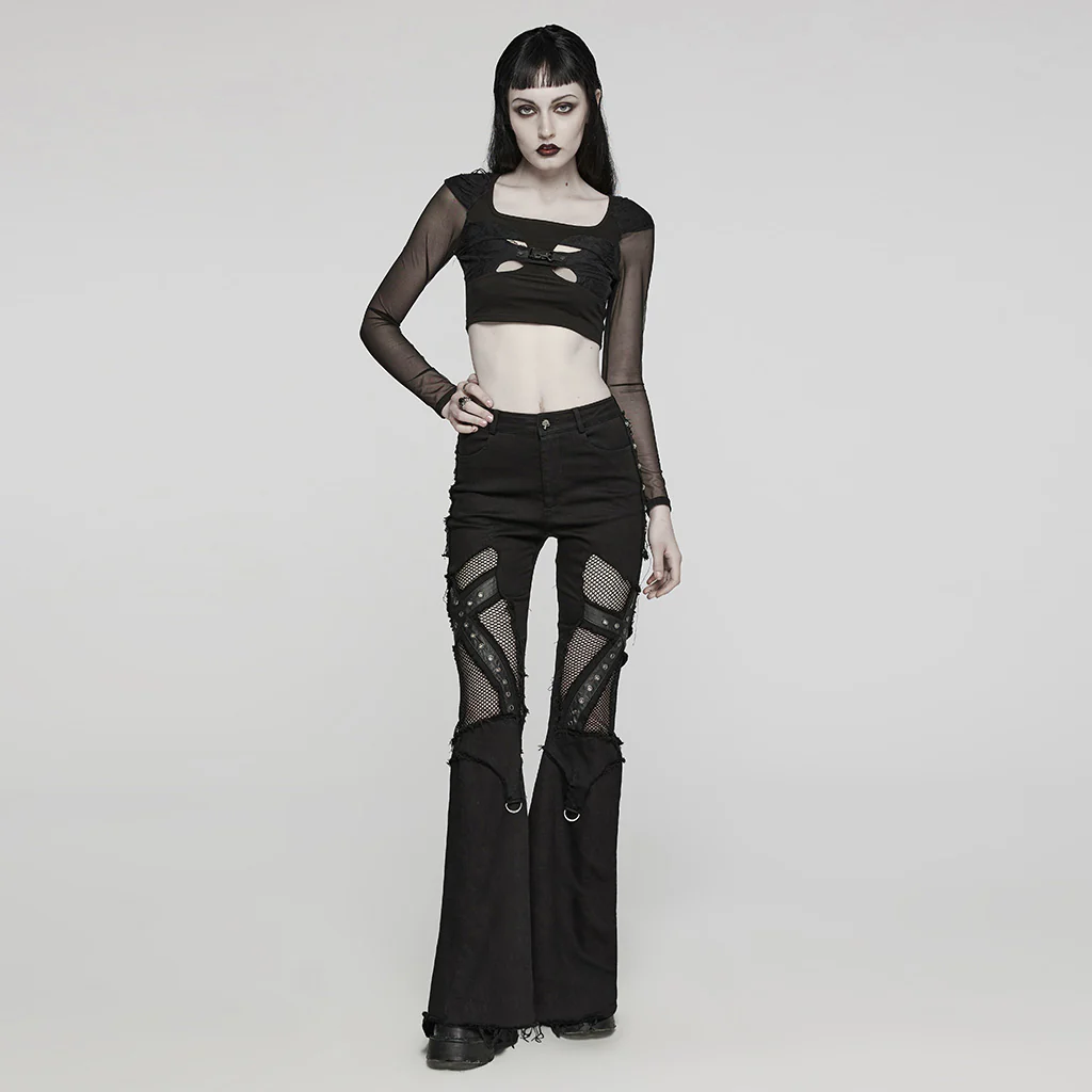 Goth elastic knit skull Top - Image 6