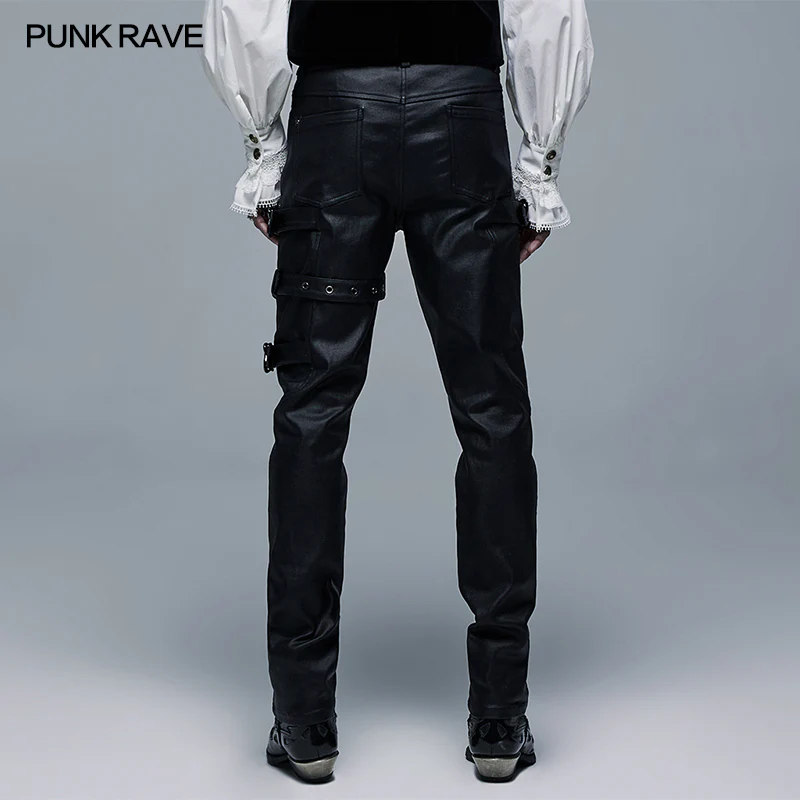 Goth Elastic Woven Long Pants - Image 3